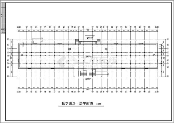 某地区中学教学楼建筑布置参考详图-图一