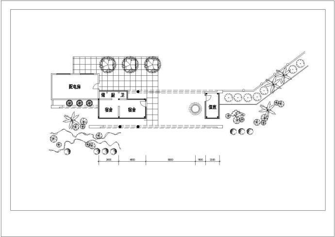 某多层招待所全套施工设计cad图纸_图1