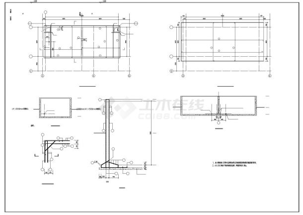 某联合厂房框架结构施工图CAD参考详图-图二