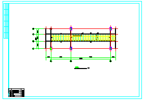 某中学钢结构天桥cad设计施工图纸-图一