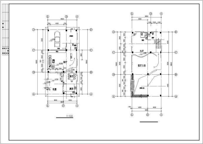 湖州某村镇4层砖混结构自建楼建筑设计CAD图纸（含夹层）_图1