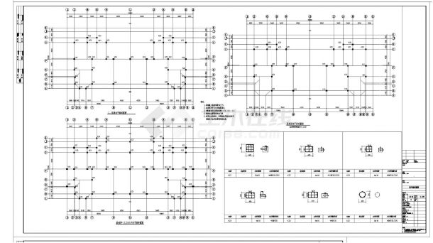 某市住宅楼房层框架建筑结构施工图CAD参考详图-图一