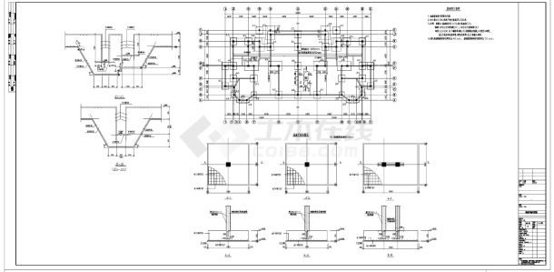 某市住宅楼房层框架建筑结构施工图CAD参考详图-图二