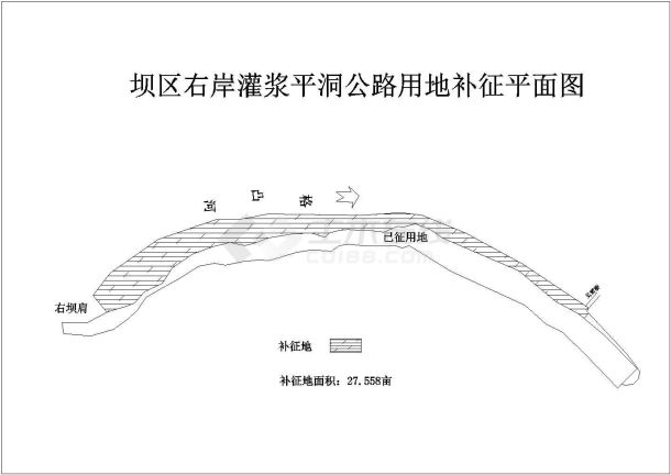 [贵州]双曲拱溢流坝CAD设计图-图一
