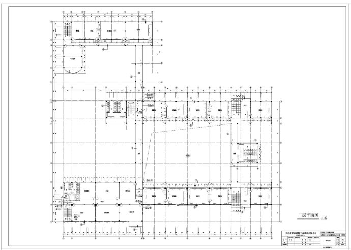 某学校四层教学楼设计施工cad图纸_图1