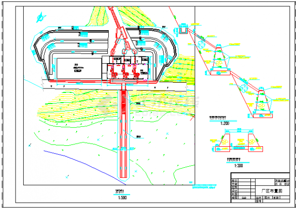 [云南]引水式电站厂房工程CAD详细施工图布置图-图一