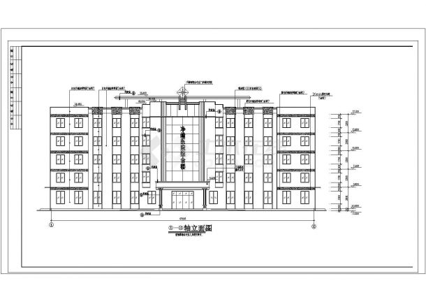 某惠安医院综合楼CAD全套设计大样完整图纸-图二