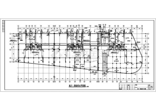 某地下1层地上15层商住楼给排水CAD设计-图二