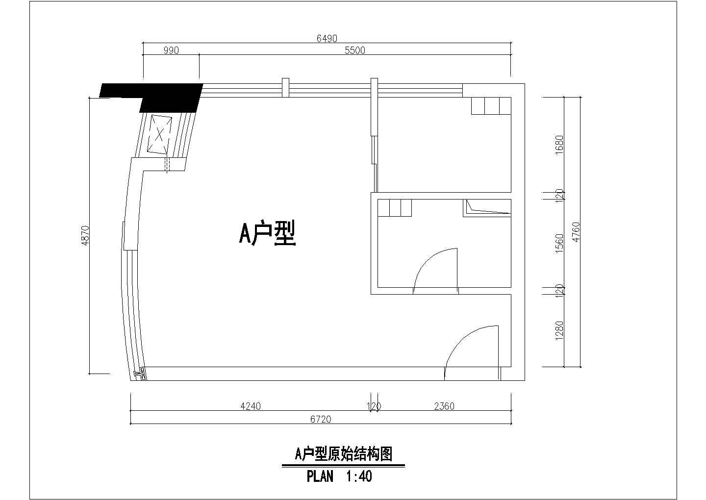 太原市某新建居住区100平米户型装修施工设计CAD图纸