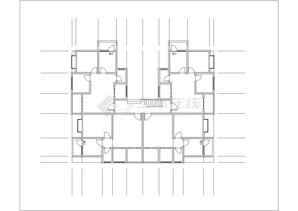 哈尔滨某安置小区7层砖混结构住宅楼建筑设计CAD图纸-图一