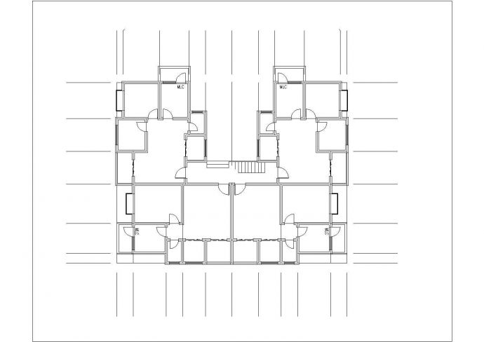 哈尔滨某安置小区7层砖混结构住宅楼建筑设计CAD图纸_图1