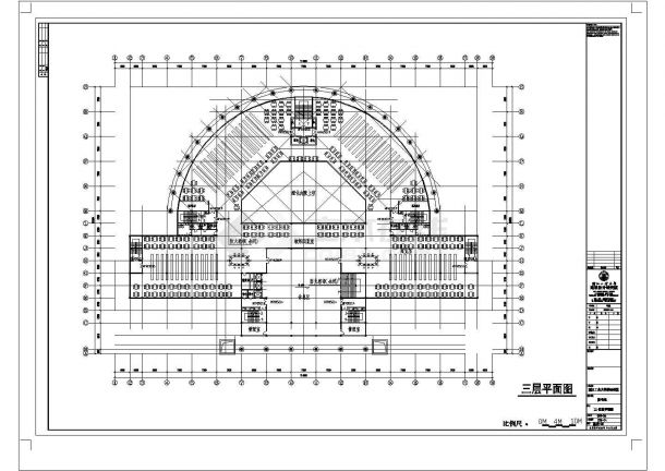 某浙江工业大学屏峰校区图书馆CAD详细大样框架结构设计图纸-图一