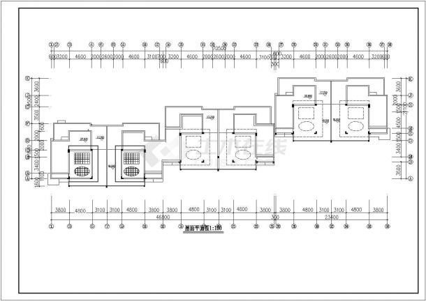 荆州市某小区6层砖混结构住宅楼建筑设计CAD图纸（含天面层）-图一