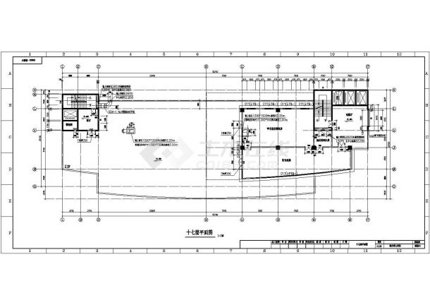某中心医院综合楼CAD框架结构设计大样施工全套图-图二