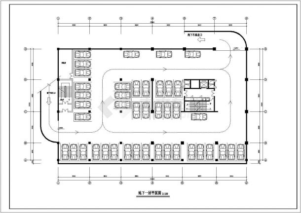 28层框架剪力墙结构商住楼建筑设计CAD图纸（1-5层商用/含地下2层）-图一