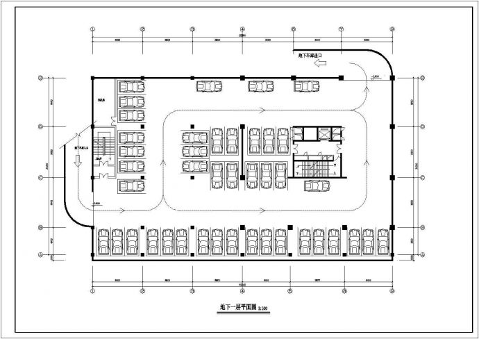 28层框架剪力墙结构商住楼建筑设计CAD图纸（1-5层商用/含地下2层）_图1