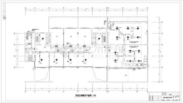 高层办公楼多联机设计CAD施工图-图二