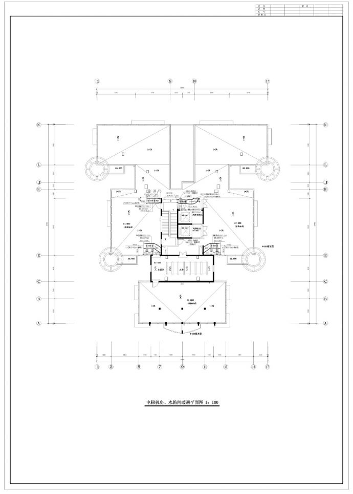 高层住宅楼采暖防排烟图纸全套CAD施工图_图1