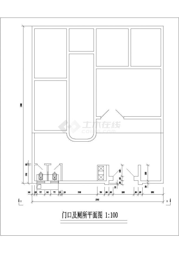 西安市某企业家属院3层砖混结构家属楼建筑设计CAD图纸-图一