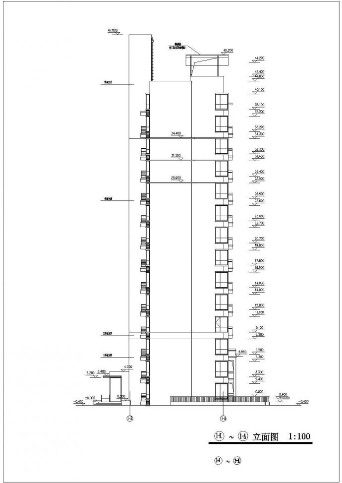 济南市某小区1.2万平米14层框架结构住宅楼建筑设计CAD图纸_图1