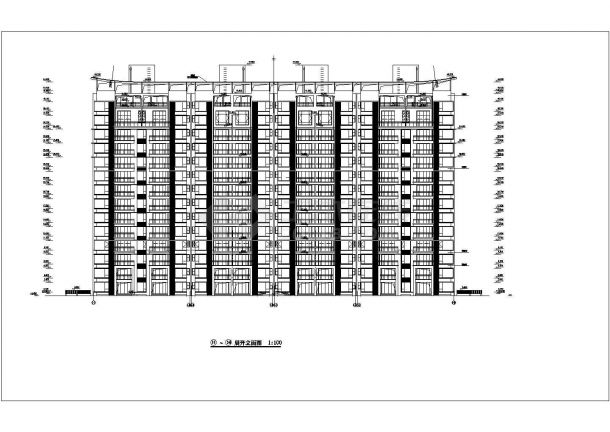 济南市某小区1.2万平米14层框架结构住宅楼建筑设计CAD图纸-图二