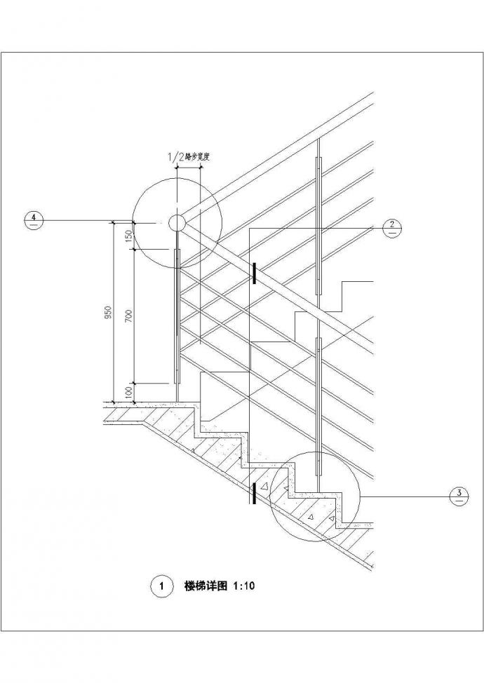 某楼梯CAD设计详细图纸_图1