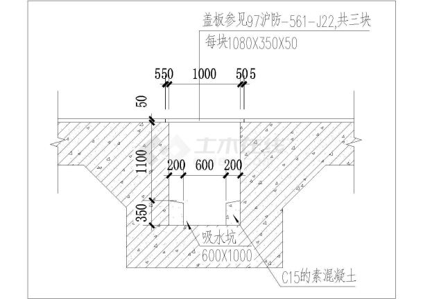 某消防集水井1比50CAD完整设计图-图一