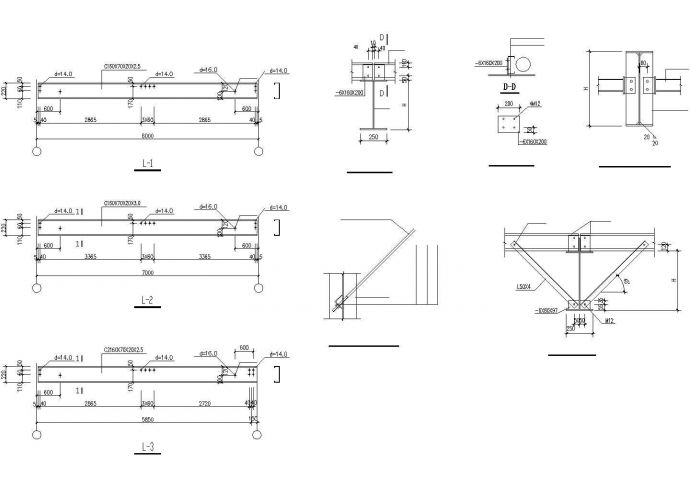 某地区单层钢制品厂钢结构车间结构施工图_图1