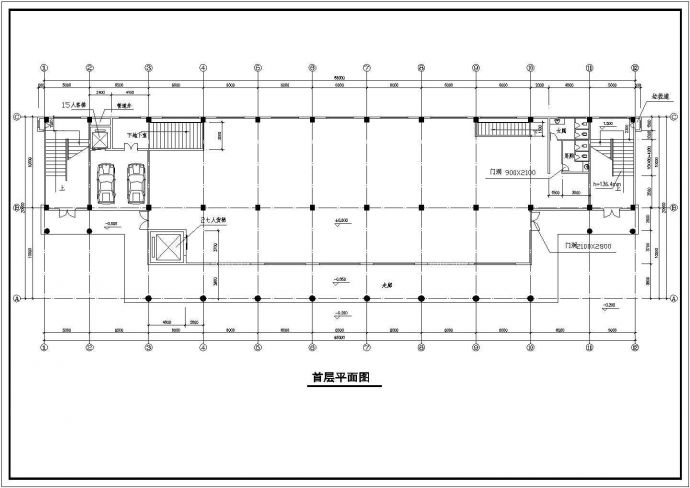 大型商务办公楼建筑设计施工图_图1