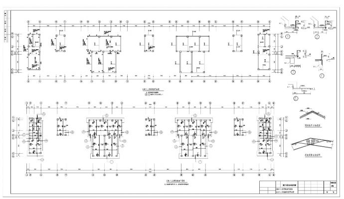 某小区住宅楼框架结构设计施工图CAD规划详图_图1