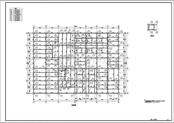某地大型四层钢结构厂房结构施工图纸-图一