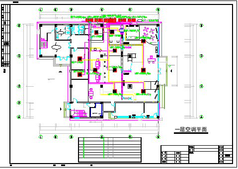 某综合大楼户式中央空调设计cad平面图纸-图二