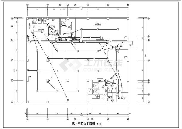 某地区地下人防车库全套电气施工图-图一