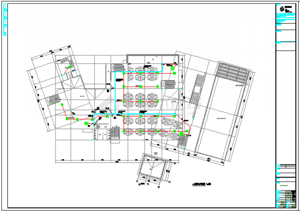 昌学文化创意中心电气CAD平面布置参考图-图二