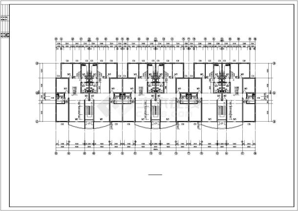 青岛市某小区6500平米6+1层框混结构住宅楼建筑设计CAD图纸-图一