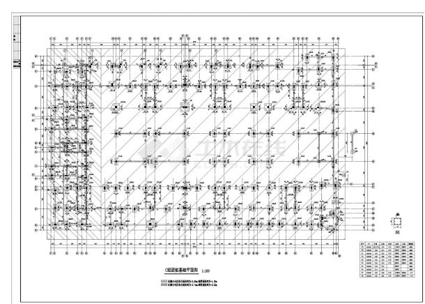 某小区商住楼错层框架结构施工图CAD规划详图-图一