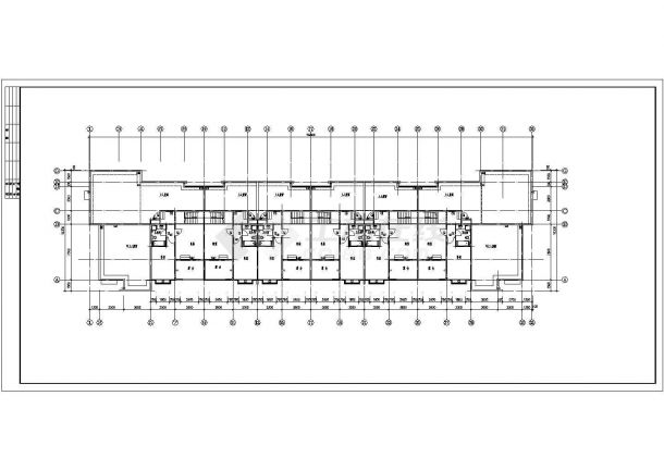 衡阳市某小区4350平米7层砖混结构住宅楼建筑设计CAD图纸-图二