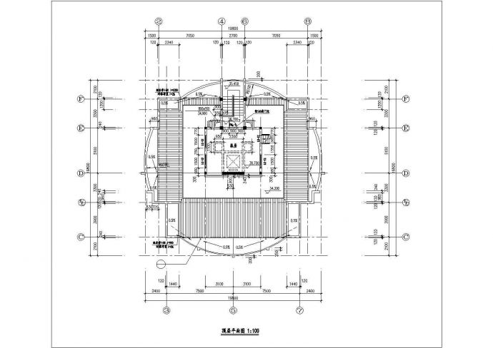济南市某小区11层住宅楼全套平面设计CAD图纸（含车库层）_图1