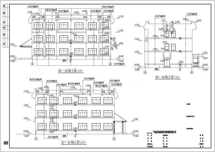 某经典高档办公楼建筑CAD布置图_图1