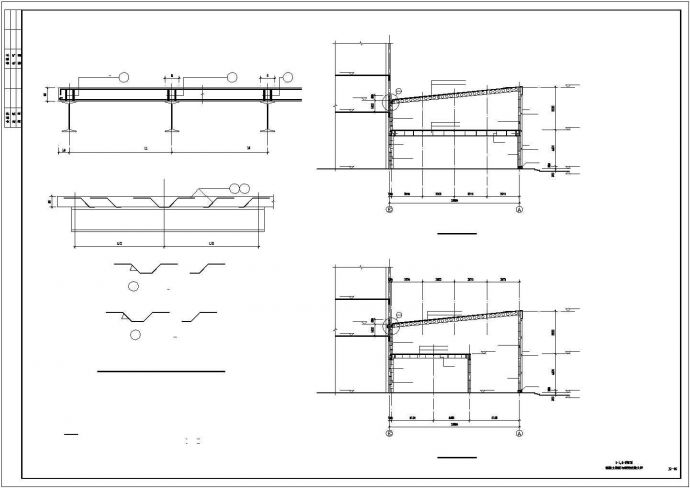 二层全钢结构展示厅结构设计施工图_图1