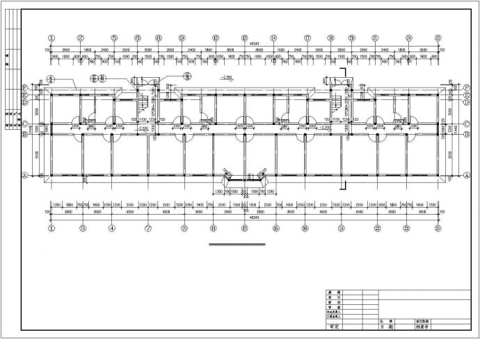 3200平米6+1层砖混结构住宅楼建筑设计CAD图纸（含半地下室层）_图1