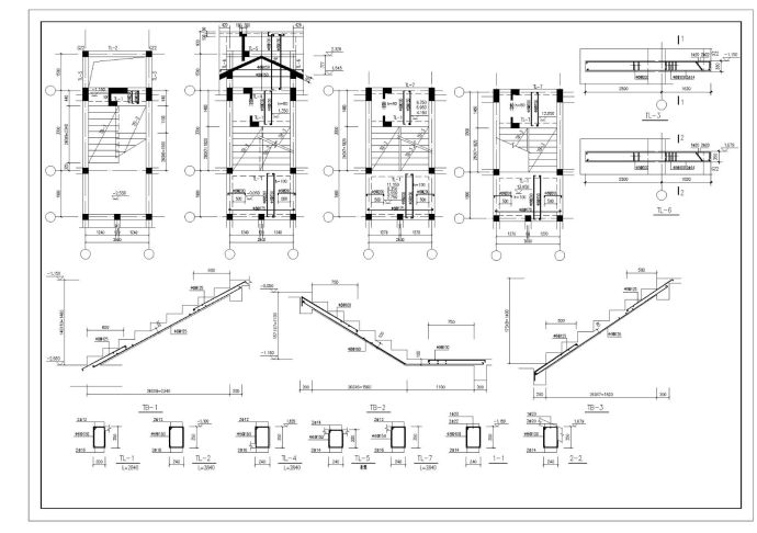 某住宅楼砖混建筑结构布置施工图CAD详图_图1