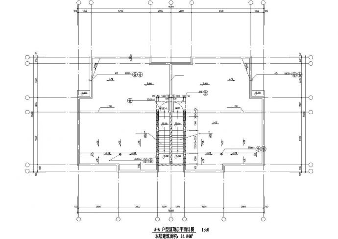 砀山市某现代化小区6层混合结构住宅楼平面设计CAD图纸（含跃层）_图1