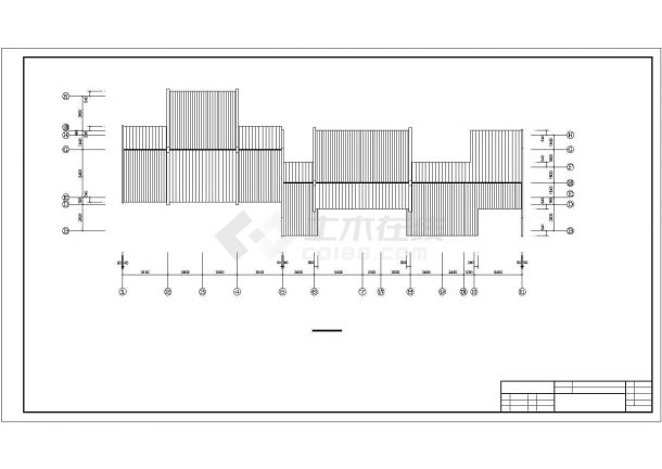 芜湖市某小区5400平米四层框架结构商住楼建筑设计CAD图纸-图一