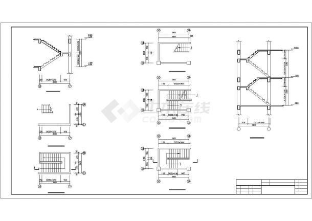 芜湖市某小区5400平米四层框架结构商住楼建筑设计CAD图纸-图二