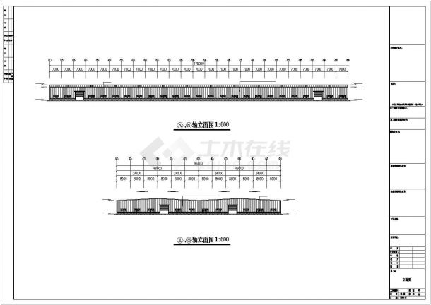 175米x96米河南郑州工程钢结构CAD图-图一
