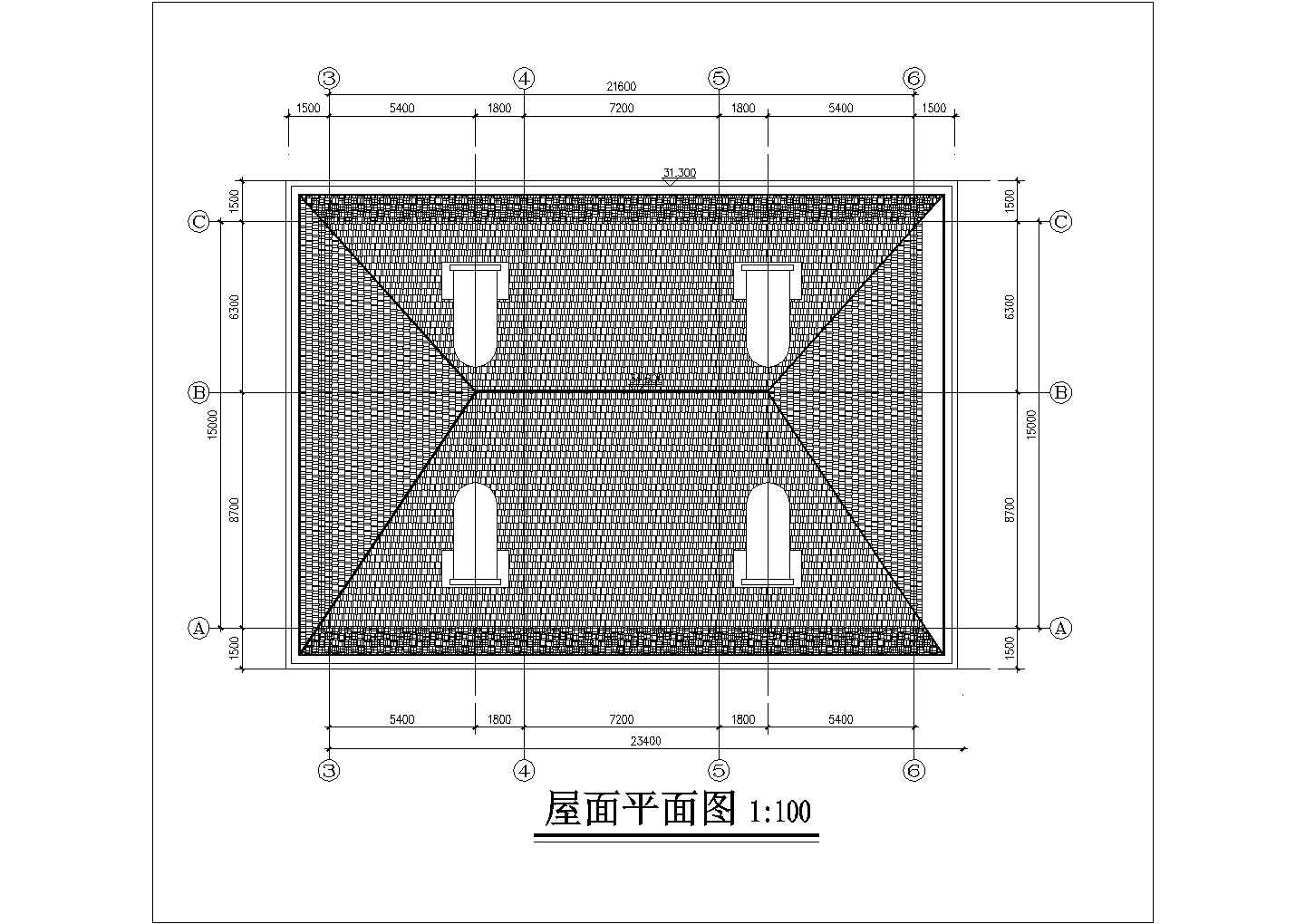 390平米2层框混结构豪华单体别墅建筑设计CAD图纸