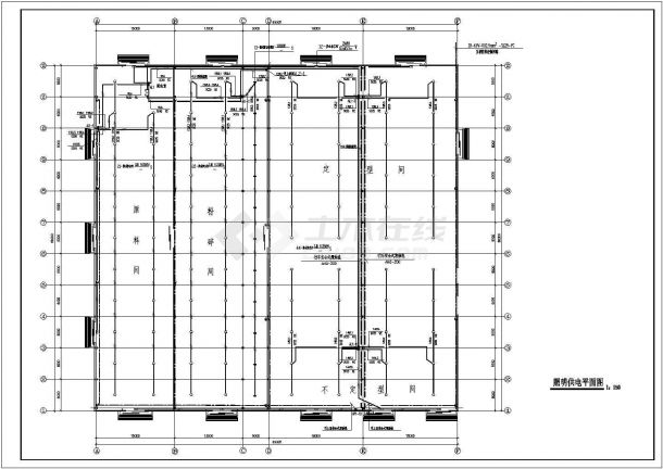 三平台钢结构车间电气设计施工图-图二