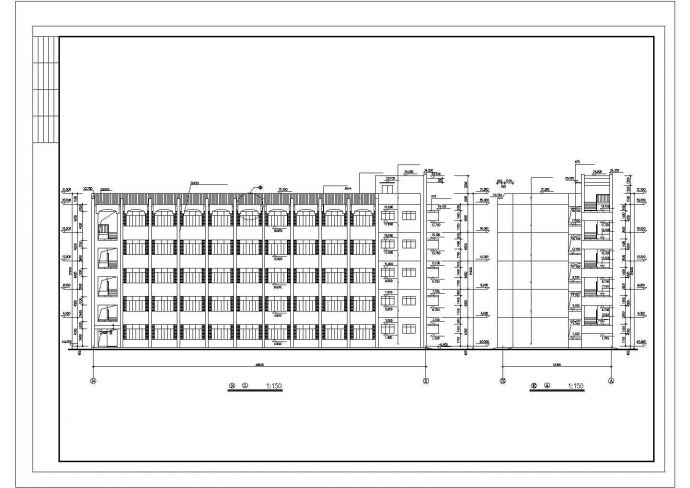 厦门市5层框架结构教学楼全套建筑施工cad图纸（包括建筑施工图设计说明）_图1