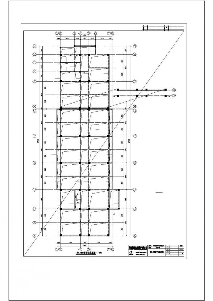 某地教学楼全部图纸六层独立基础框架结构全套cad图纸（含结构设计总说明）_图1